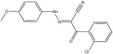 3-(2-chlorophenyl)-2-[(4-methoxyphenyl)hydrazono]-3-oxopropanenitrile Struktur