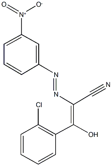 3-(2-chlorophenyl)-3-hydroxy-2-({3-nitrophenyl}diazenyl)acrylonitrile Struktur