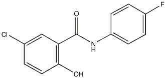 5-chloro-N-(4-fluorophenyl)-2-hydroxybenzamide Struktur