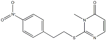 2-[(2-{4-nitrophenyl}ethyl)sulfanyl]-3-methyl-4(3H)-pyrimidinone Struktur