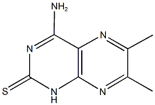 4-amino-6,7-dimethyl-2(1H)-pteridinethione Struktur