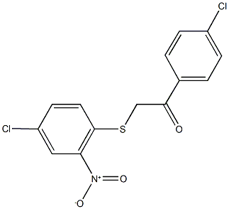 2-({4-chloro-2-nitrophenyl}sulfanyl)-1-(4-chlorophenyl)ethanone Struktur