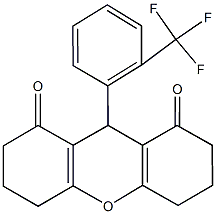 9-[2-(trifluoromethyl)phenyl]-3,4,5,6,7,9-hexahydro-1H-xanthene-1,8(2H)-dione Struktur