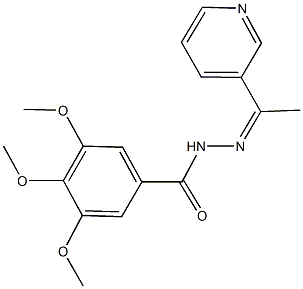 3,4,5-trimethoxy-N'-[1-(3-pyridinyl)ethylidene]benzohydrazide Struktur