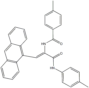 N-[2-(9-anthryl)-1-(4-toluidinocarbonyl)vinyl]-4-methylbenzamide Struktur