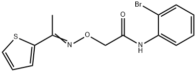 N-(2-bromophenyl)-2-({[1-(2-thienyl)ethylidene]amino}oxy)acetamide Struktur