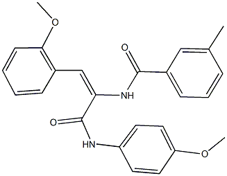 N-[1-[(4-methoxyanilino)carbonyl]-2-(2-methoxyphenyl)vinyl]-3-methylbenzamide Struktur