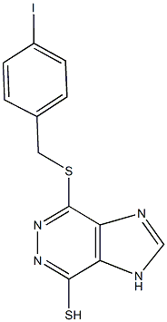 4-[(4-iodobenzyl)sulfanyl]-1H-imidazo[4,5-d]pyridazin-7-yl hydrosulfide Struktur