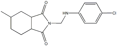 2-[(4-chloroanilino)methyl]-5-methylhexahydro-1H-isoindole-1,3(2H)-dione Struktur