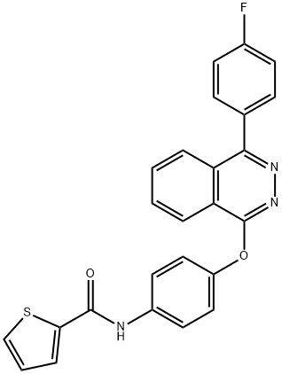 N-(4-{[4-(4-fluorophenyl)-1-phthalazinyl]oxy}phenyl)-2-thiophenecarboxamide Struktur