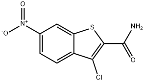 3-chloro-6-nitro-1-benzothiophene-2-carboxamide Struktur