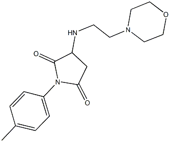 1-(4-methylphenyl)-3-{[2-(4-morpholinyl)ethyl]amino}-2,5-pyrrolidinedione Struktur