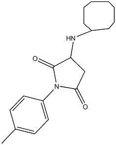 3-(cyclooctylamino)-1-(4-methylphenyl)-2,5-pyrrolidinedione Struktur