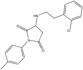 3-{[2-(2-chlorophenyl)ethyl]amino}-1-(4-methylphenyl)-2,5-pyrrolidinedione Struktur