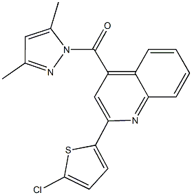 2-(5-chloro-2-thienyl)-4-[(3,5-dimethyl-1H-pyrazol-1-yl)carbonyl]quinoline Struktur