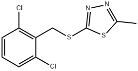 2,6-dichlorobenzyl 5-methyl-1,3,4-thiadiazol-2-yl sulfide Struktur