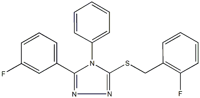 (2-fluorophenyl)methyl 5-(3-fluorophenyl)-4-phenyl-4H-1,2,4-triazol-3-yl sulfide Struktur