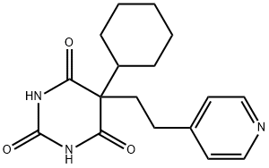 5-cyclohexyl-5-[2-(4-pyridinyl)ethyl]-2,4,6(1H,3H,5H)-pyrimidinetrione Struktur