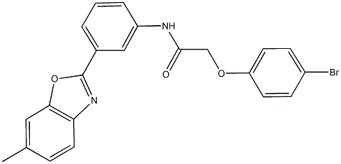 2-(4-bromophenoxy)-N-[3-(6-methyl-1,3-benzoxazol-2-yl)phenyl]acetamide Struktur