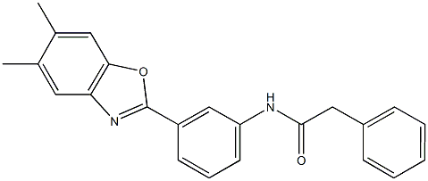 N-[3-(5,6-dimethyl-1,3-benzoxazol-2-yl)phenyl]-2-phenylacetamide Struktur