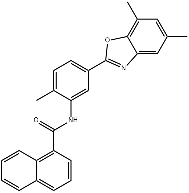 N-[5-(5,7-dimethyl-1,3-benzoxazol-2-yl)-2-methylphenyl]-1-naphthamide Struktur