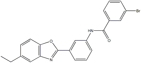 3-bromo-N-[3-(5-ethyl-1,3-benzoxazol-2-yl)phenyl]benzamide Struktur