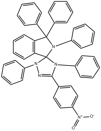 3-(4-nitrophenyl)-1,1',1',2',4-pentaphenyl-4,5-dihydrospiro[1H-1,2,4-triazole-5,3'-isoindoline] Struktur