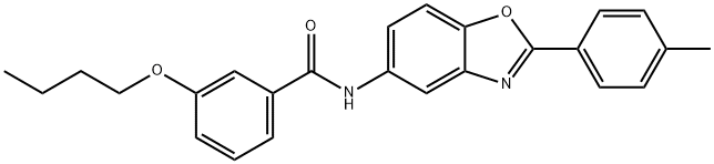 3-butoxy-N-[2-(4-methylphenyl)-1,3-benzoxazol-5-yl]benzamide Struktur