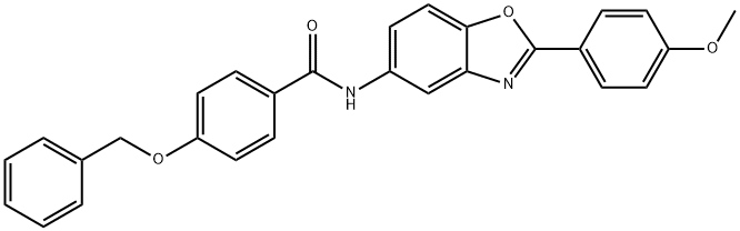 4-(benzyloxy)-N-[2-(4-methoxyphenyl)-1,3-benzoxazol-5-yl]benzamide Struktur