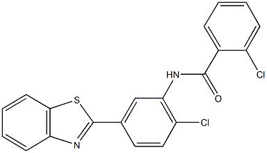 N-[5-(1,3-benzothiazol-2-yl)-2-chlorophenyl]-2-chlorobenzamide Struktur