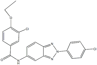 3-chloro-N-[2-(4-chlorophenyl)-2H-1,2,3-benzotriazol-5-yl]-4-ethoxybenzamide Struktur