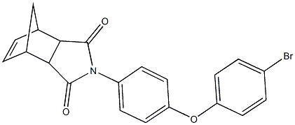 4-[4-(4-bromophenoxy)phenyl]-4-azatricyclo[5.2.1.0~2,6~]dec-8-ene-3,5-dione Struktur