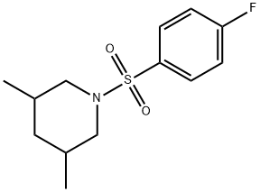 1-[(4-fluorophenyl)sulfonyl]-3,5-dimethylpiperidine Struktur