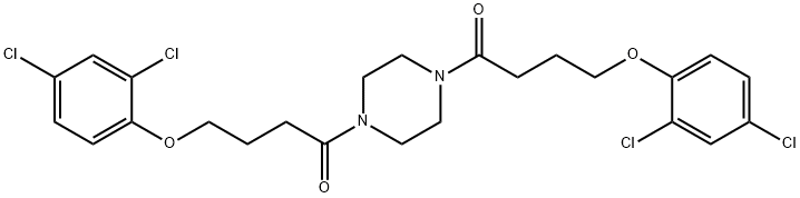 1,4-bis[4-(2,4-dichlorophenoxy)butanoyl]piperazine Struktur