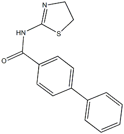 N-(4,5-dihydro-1,3-thiazol-2-yl)[1,1'-biphenyl]-4-carboxamide Struktur