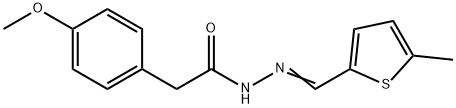 2-(4-methoxyphenyl)-N'-[(5-methyl-2-thienyl)methylene]acetohydrazide Struktur