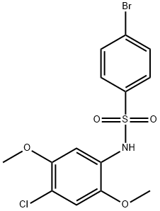 4-bromo-N-[4-chloro-2,5-bis(methyloxy)phenyl]benzenesulfonamide Struktur