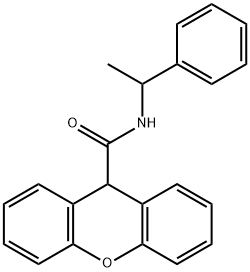 N-(1-phenylethyl)-9H-xanthene-9-carboxamide Struktur