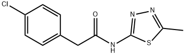 2-(4-chlorophenyl)-N-(5-methyl-1,3,4-thiadiazol-2-yl)acetamide Struktur