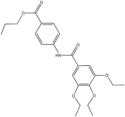 propyl 4-[(3,4,5-triethoxybenzoyl)amino]benzoate Struktur