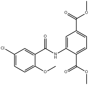 dimethyl 2-[(5-chloro-2-methoxybenzoyl)amino]terephthalate Struktur