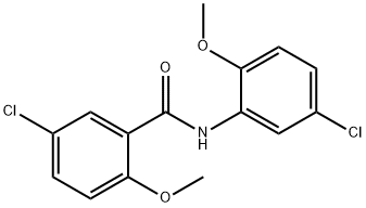 5-chloro-N-(5-chloro-2-methoxyphenyl)-2-methoxybenzamide Struktur