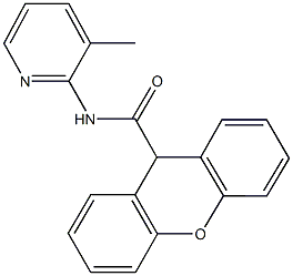 N-(3-methyl-2-pyridinyl)-9H-xanthene-9-carboxamide Struktur