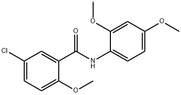 5-chloro-N-(2,4-dimethoxyphenyl)-2-methoxybenzamide Struktur