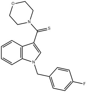 1-(4-fluorobenzyl)-3-(4-morpholinylcarbothioyl)-1H-indole Struktur