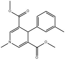 dimethyl 1-methyl-4-(3-methylphenyl)-1,4-dihydro-3,5-pyridinedicarboxylate Struktur