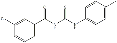 N-(3-chlorobenzoyl)-N'-(4-methylphenyl)thiourea Struktur