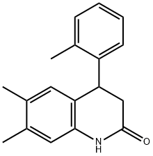 6,7-dimethyl-4-(2-methylphenyl)-3,4-dihydro-2(1H)-quinolinone Struktur