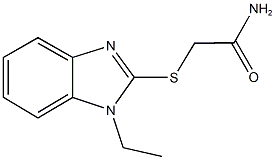 2-[(1-ethyl-1H-benzimidazol-2-yl)sulfanyl]acetamide Struktur