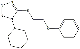 1-cyclohexyl-5-[(2-phenoxyethyl)sulfanyl]-1H-tetraazole Structure